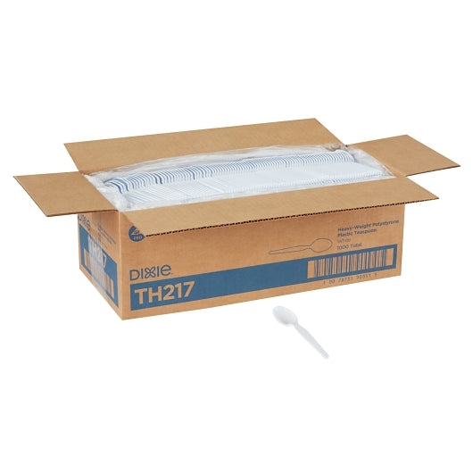 Dixie 6 Inch Heavyweight Polystyrene White Spoon, 1 x 1000 ct Case - DOT product image 3
