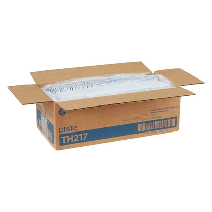 Dixie 6 Inch Heavyweight Polystyrene White Spoon, 1 x 1000 ct Case - DOT product image 4