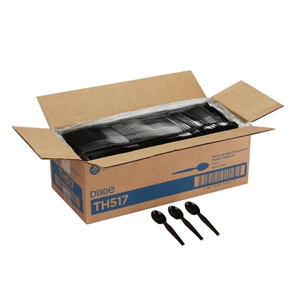 Dixie Gp Pro Heavy Weight Polystyrene Plastic Black Teaspoon, 1 x 1000 ct Case - DOT product image 2