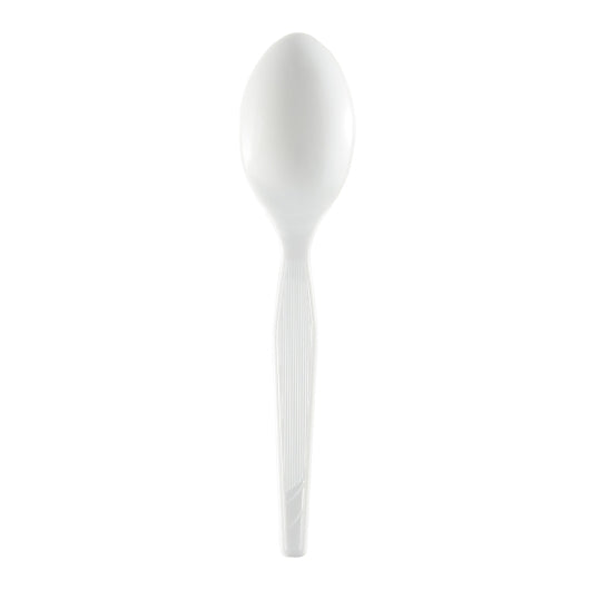 Dixie Medium Weight Polystyrene White Teaspoon, 1 x 1000 ct Case - Plates Bowls