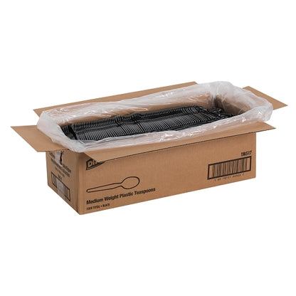 Dixie Medium Weight Polystyrene Black Teaspoon, 1 x 1000 ct Case - DOT product image 3