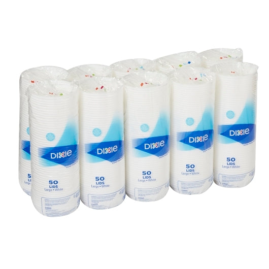 Dixie White Wisesize Lid Dome Fits 10 and 16 Ounce Perfectouch Cup And 12 and 20 Ounce Hot Cup, 10 x 50 ct Case - DOT product image 2