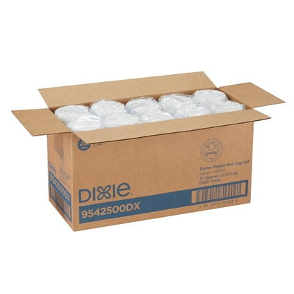 Dixie White Wisesize Lid Dome Fits 10 and 16 Ounce Perfectouch Cup And 12 and 20 Ounce Hot Cup, 10 x 50 ct Case - DOT product image 6