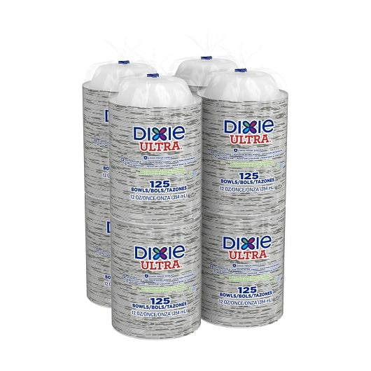 Dixie Products Ultra 12 Ounce Heavy Weight Paper Bowl, 8 x 125 ct Case - DOT product image 3