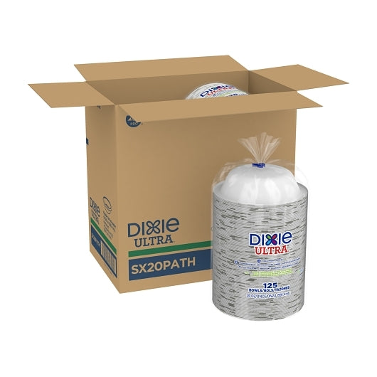 Dixie Products Ultra 20 Ounce Heavy Weight Paper Bowl, 4 x 125 ct Case - Plates Bowls