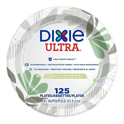 Dixie 8.5 Inch Pathway Plate, 4 x 125 ct Case - Plates Bowls