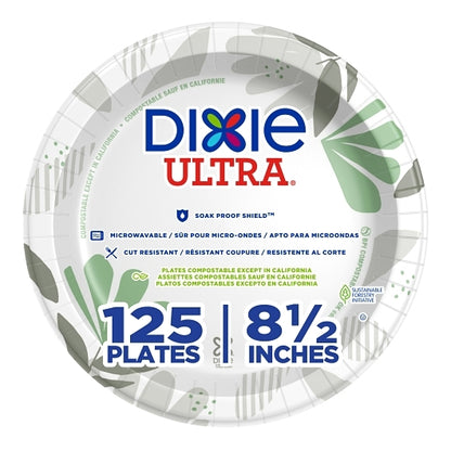 Dixie 8.5 Inch Pathway Plate, 4 x 125 ct Case - DOT product image 2