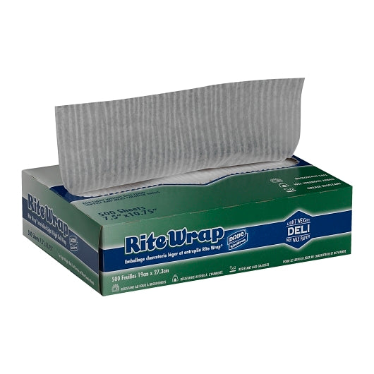 Rite Rap Deli Paper Interfolded Light Weight Dry Waxed, 12 x 500 ct Case - Disposables