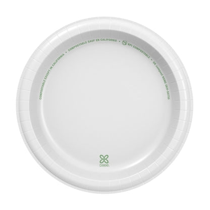 Dixie 8.5 Inch Basic White Paper Plates With Printed Inner Polyfor, 4 x 125 ct Case - DOT product image 6