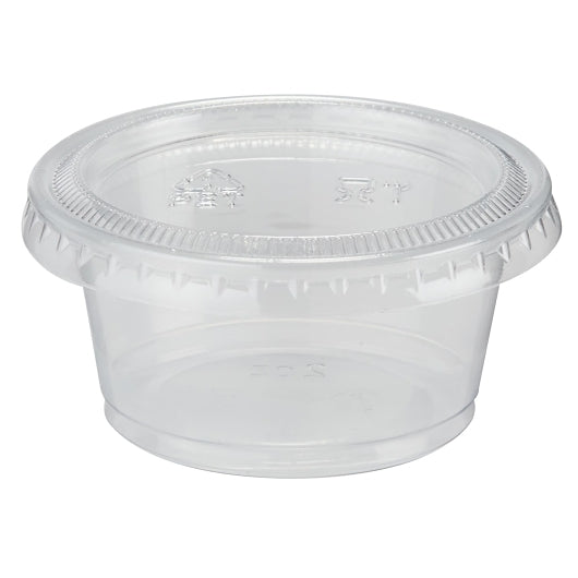 Dixie 2 Ounce Clear Portion Cup, 12 x 200 ct Case - Plates Bowls