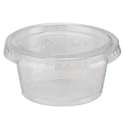 Dixie 2 Ounce Clear Souffle Lid, 24 x 100 ct Case - Alternate product angle or state
