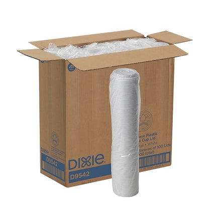 Dixie White Lid Fits Perfectouch 10 and 20 Ounce Paper Hot Cup, 10 x 100 ct Case - DOT product image 6