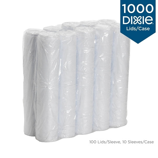 Dixie White Lid Fits Perfectouch 10 and 20 Ounce Paper Hot Cup, 10 x 100 ct Case - DOT product image 8