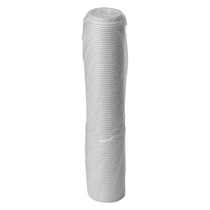 Dixie White Lid Fits Perfectouch 10 and 20 Ounce Paper Hot Cup, 10 x 100 ct Case - Disposable Cups & Lids