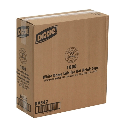 Dixie White Lid Fits Perfectouch 10 and 20 Ounce Paper Hot Cup, 10 x 100 ct Case - DOT product image 5