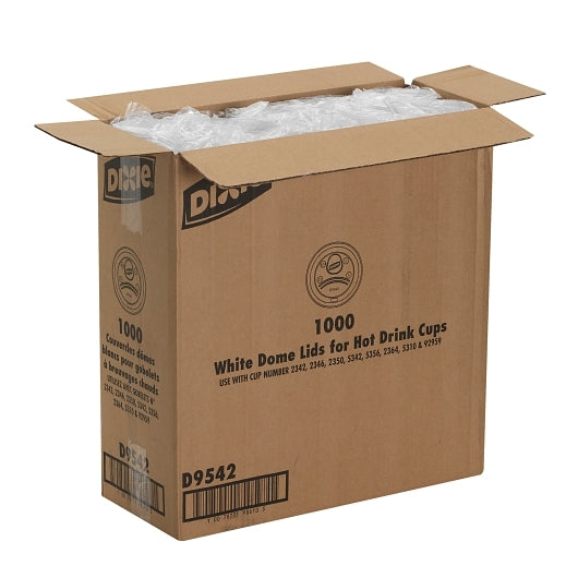 Dixie White Lid Fits Perfectouch 10 and 20 Ounce Paper Hot Cup, 10 x 100 ct Case - DOT product image 4