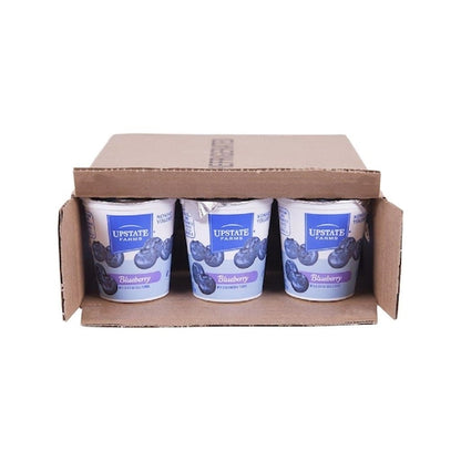 Upstate Farms Nonfat Blueberry Blended Yogurt, 12 x 8 oz Case - GS1 open-case image