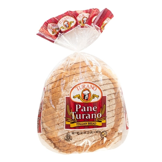 Turano Pane Sliced 10.5" Loaf, 8 x 32 oz Case - Breads, Rolls & Buns