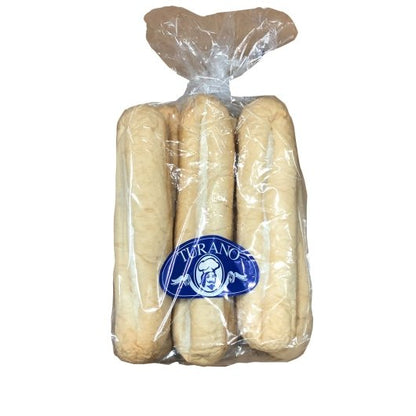 Turano 12 Inch French Sub Roll, 8 x 6 x 5.5 oz Case - Breads, Rolls & Buns