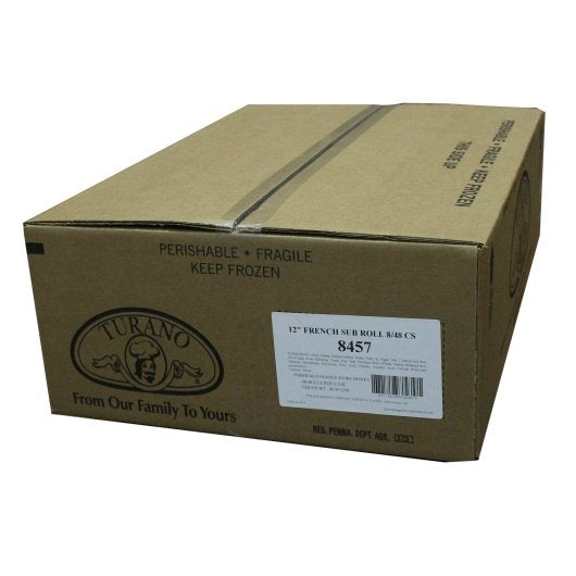 Turano 12 Inch French Sub Roll, 8 x 6 x 5.5 oz Case - DOT product image 8