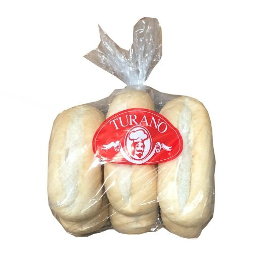 Turano 6" Par-Baked French Club Roll, 12 x 6 x 3.5 oz Case - Breads, Rolls & Buns