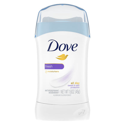 Dove Women'S Fresh Anti-Perspirant Deodorant Stick, 2 x 6 x 1.6 fl oz Case - Front/center packaged product image