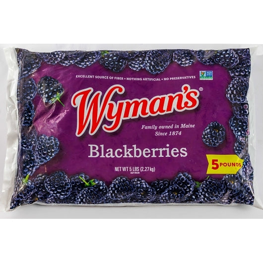 Wyman's Frozen Blackberries, 2 x 5 lb Case - Frozen Fruit