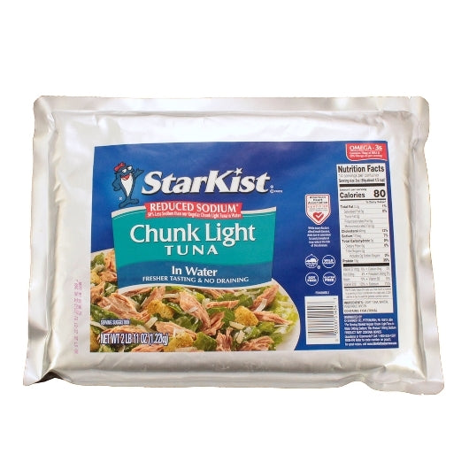 Starkist Reduced Sodium Chunk Light Tuna In Water, 6 x 43 oz Case - DOT product image 2