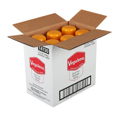 Vegalene Grid Iron Release And Pan Spray, 6 x 14 oz Case - GS1 open-case image