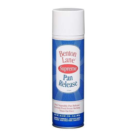 Benton Lane Supreme All Vegetable Pan Spray Aerosol, 6 x 16.5 oz Case - Pantry Ingredients