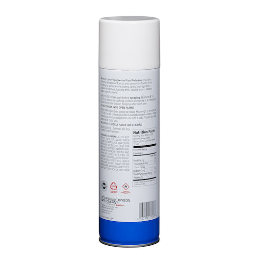 Benton Lane Supreme All Vegetable Pan Spray Aerosol, 6 x 16.5 oz Case - DOT product image 6