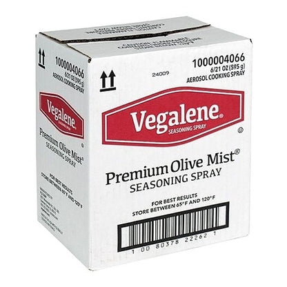 Vegalene Premium Olive Mist Seasoning Spray Case, 6 x 21 oz Case - GS1 closed shipping case image