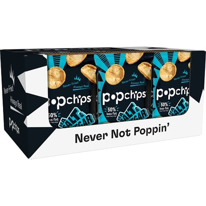 Popchips Sea Salt & Vinegar Popped Potato Chips, 24 x 0.8 oz Case - DOT product image 7