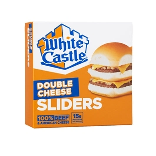 White Castle 100% Beef, Cheddar Bacon Cheeseburger Sliders, 6 x 7.48 oz Case - Frozen Meat & Seafood