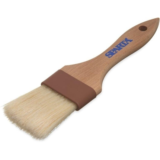 Carlisle 2 Inch Push-Style Wood Boar Bristle Brush, 1 x 1 each Case - Janitorial Supplies