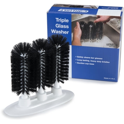 Carlisle 8 Inch Triple Glass Washer Brush, 1 x 1 each Case - DOT product image 4