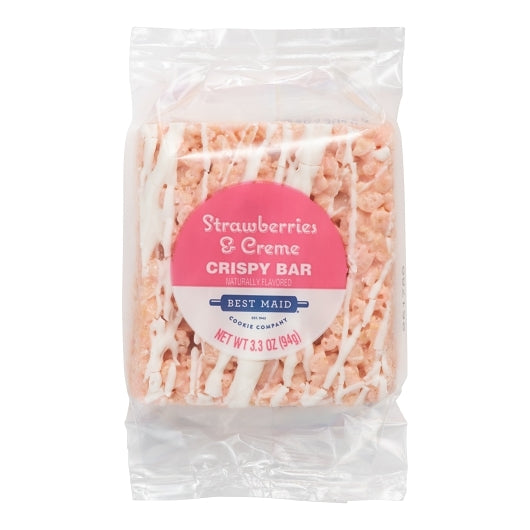 Best Maid Strawberry & Creme Crispy Bar Individually Wrapped, 24 x 3.3 oz Case - Frozen Fruit - image 2