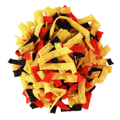 Fresh Gourment Crispy Tri-Color Tortilla Strips Salad Topping Single Serve, 140 x 0.5 oz Case - DOT product image 3