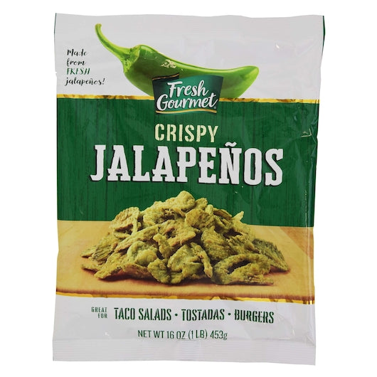 Fresh Gourmet Crispy Jalapeno Strips Salad Topping Bag, 10 x 1 lb Case - DOT product image 2