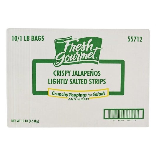 Fresh Gourmet Crispy Jalapeno Strips Salad Topping Bag, 10 x 1 lb Case - DOT product image 7