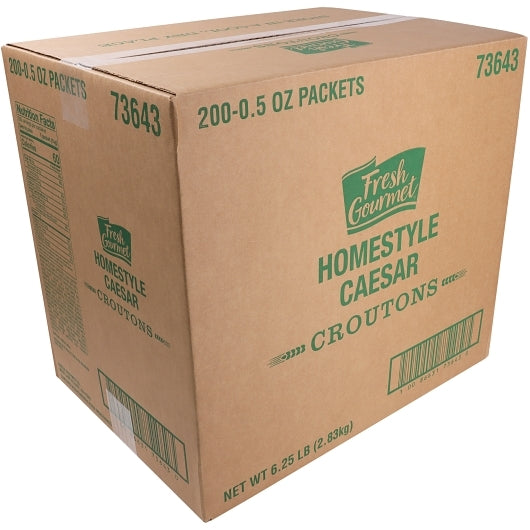 Fresh Gourmet Homestyle Caesar Crouton Single Serve, 200 x 0.5 oz Case - DOT product image 6