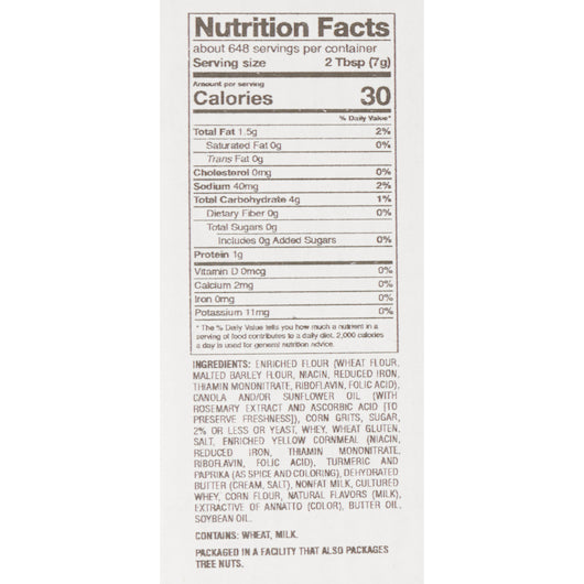 Fresh Gourmet Sweet Cornbread Crouton Bulk, 4 x 2.5 lb Case - Combined nutrition and ingredients label