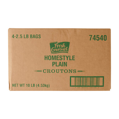 Fresh Gourmet Homestyle Trans Fat Free Plain Crouton Bulk, 4 x 2.5 lb Case - DOT product image 5