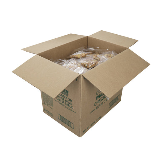 Fresh Gourmet Whole Grain Country Cut Cheese Garlic Crouton Single Serve, 250 x 0.5 oz Case - DOT product image 3