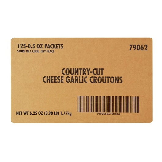 Fresh Gourmet Country Cut Cheese Garlic Crouton Single Serve, 125 x 0.5 oz Case - DOT product image 5
