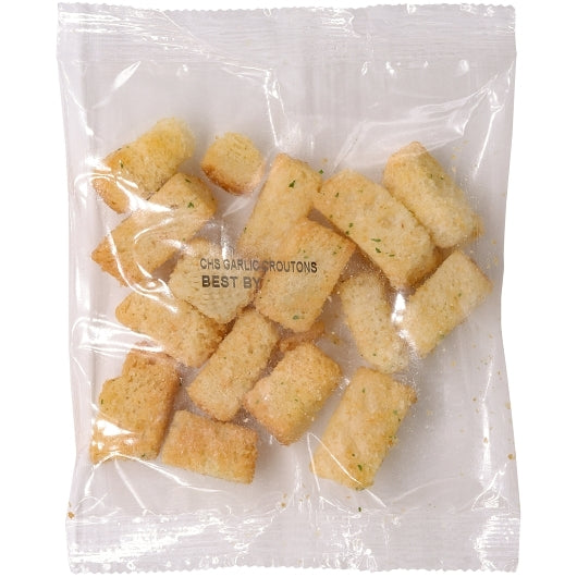 Fresh Gourmet Country Cut Cheese Garlic Crouton Single Serve, 125 x 0.5 oz Case - Croutons & Salad Toppings