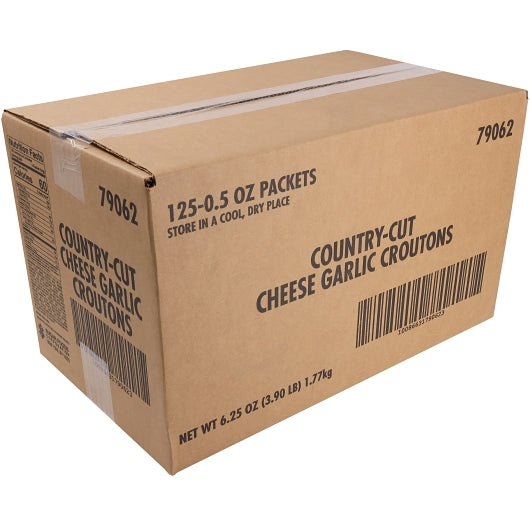 Fresh Gourmet Country Cut Cheese Garlic Crouton Single Serve, 125 x 0.5 oz Case - DOT product image 6