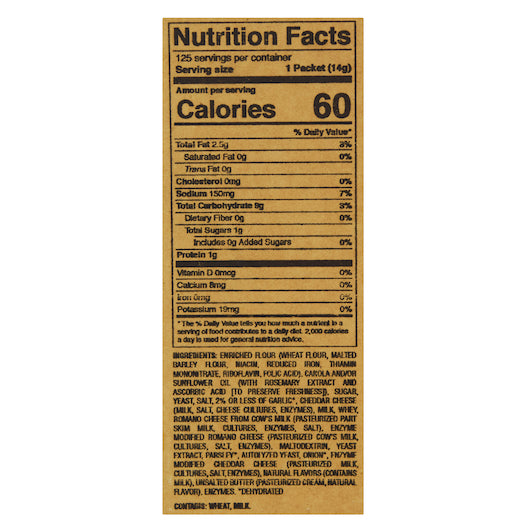 Fresh Gourmet Country Cut Cheese Garlic Crouton Single Serve, 125 x 0.5 oz Case - DOT product image 8