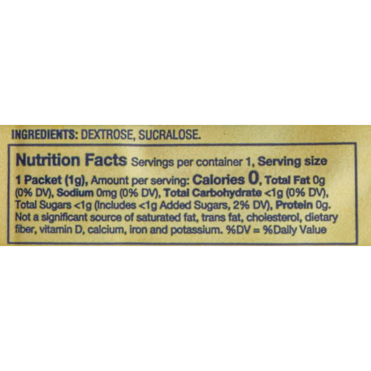 Njoy Yellow Sucralose Sugar Substitute Yellow Sucralose, 2000 x 1 GR Case - DOT product image 7