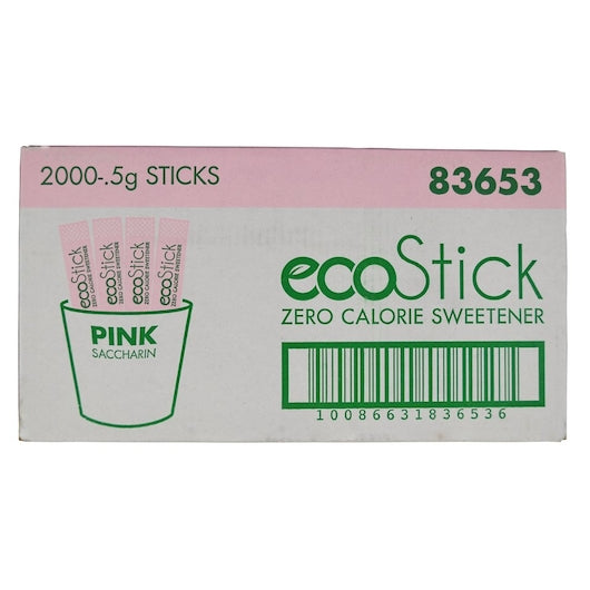 EcoStick Saccharin Sugar Substitute, Pink Sticks, 2000 x 0.5 GR Case - DOT product image 7